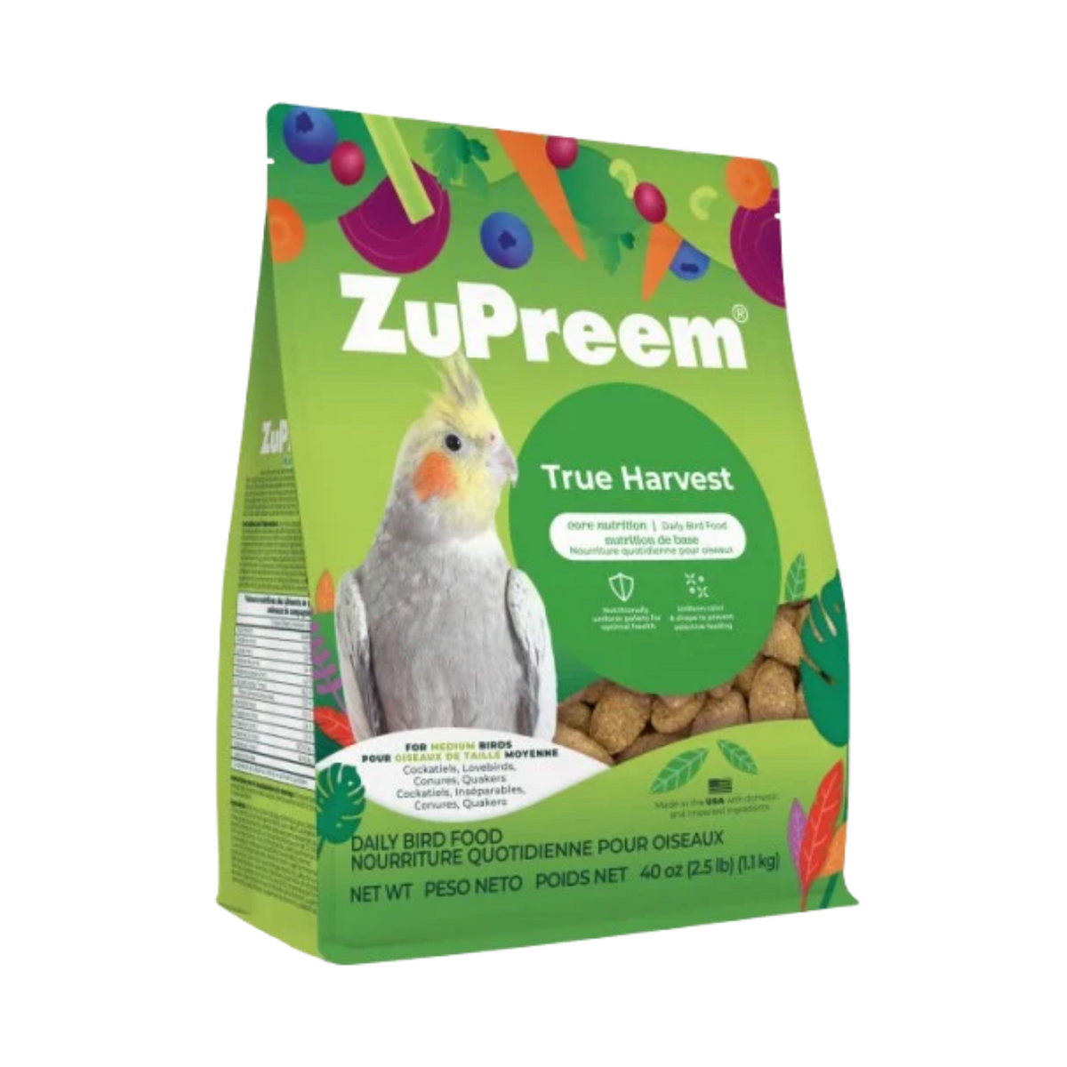 Zupreem Natural with Added Vitamins, Minerals and Amino Acids for Cockatiels 2.5 lb