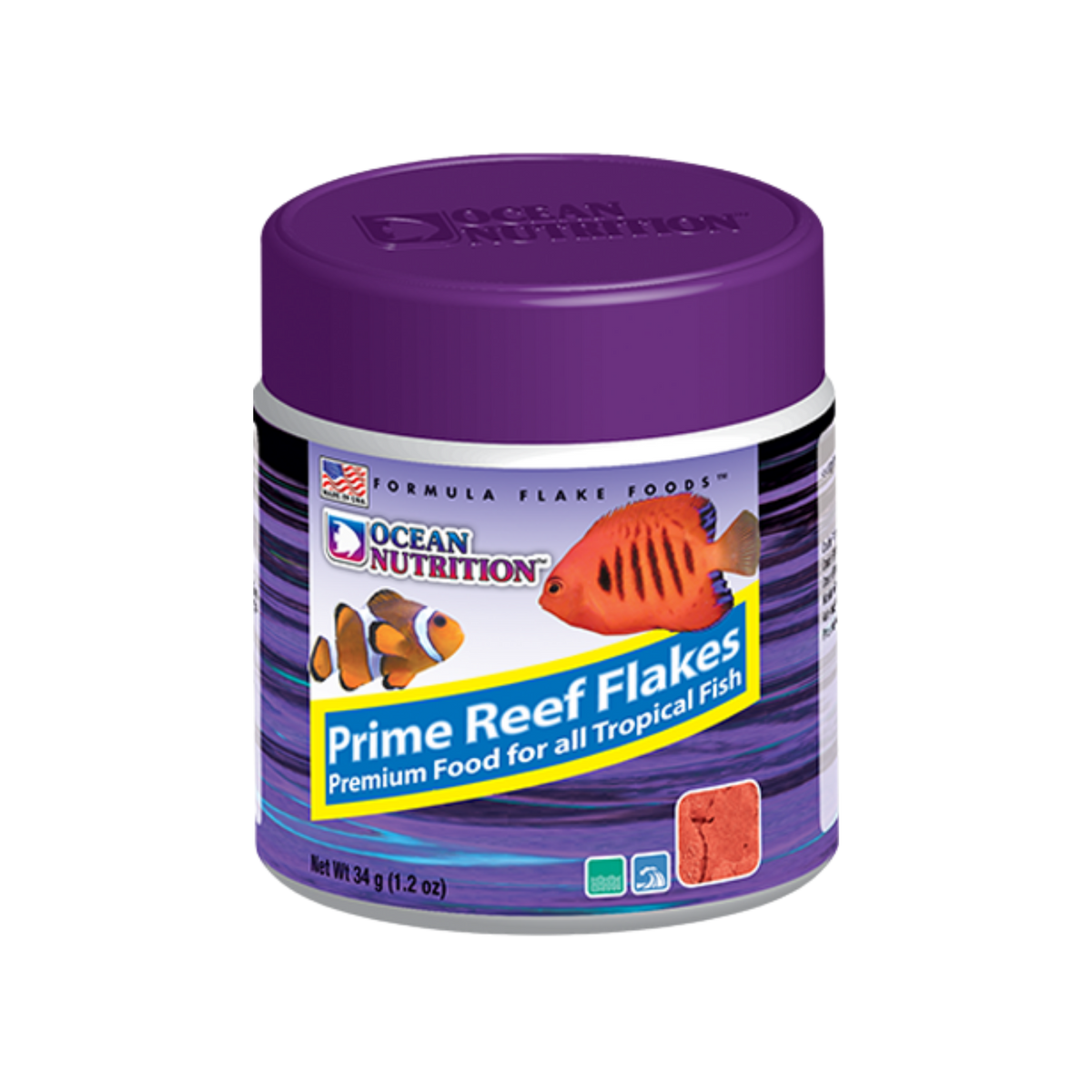 Ocean Nutrition Prime Reef Flakes Fish Food For All Tropical Fish 1 oz