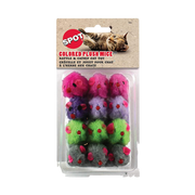 Spot Ethical Pet Rainbow Plush Rattling Mice Catnip Toys 12 pk