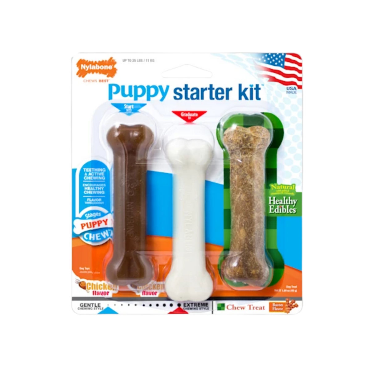 Nylabone Puppy Starter Kit up to 25 lbs