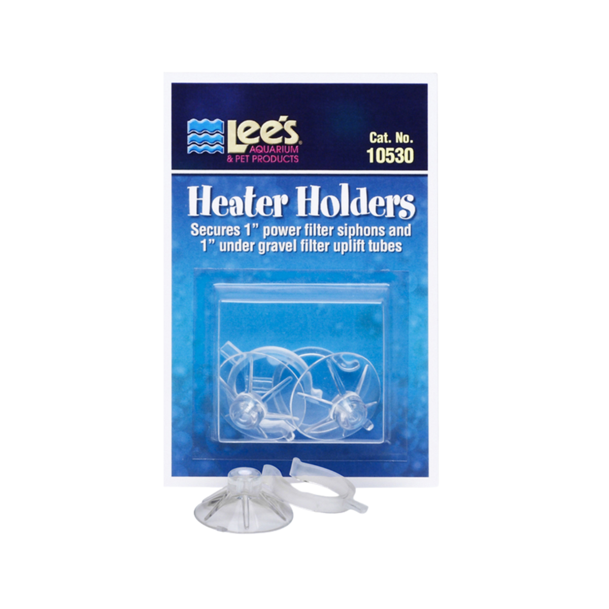 Lee's Aquarium Heater Holder with Clip & Suction Cup 2 pk