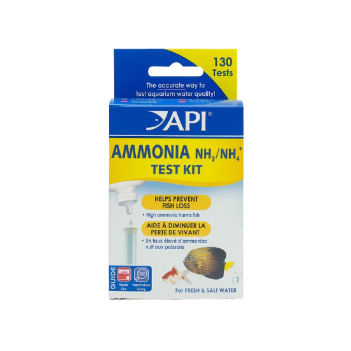 Api Ammonia Freshwater & Saltwater Aquarium Test Kit 130 ct