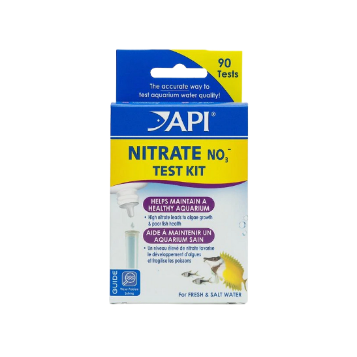 Api Nitrate NO3 Freshwater & Saltwater Aquarium Test Kit 90 ct