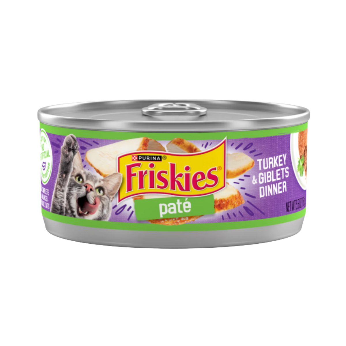 Friskies Classic Pate Turkey & Giblets Dinner Canned Cat Food