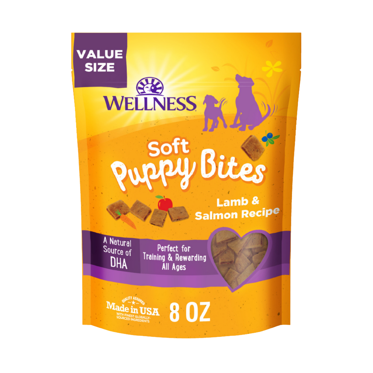 Wellness Soft Puppy Bites Lamb & Salmon Recipe Grain-Free Dog Treats 3 oz