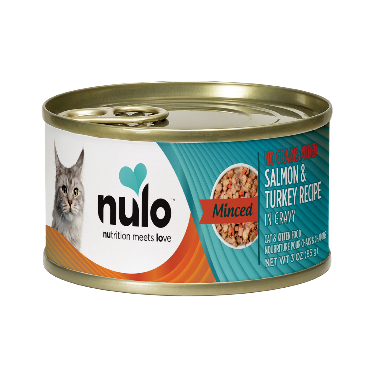 NULO FreeStyle Grain-Free Minced Salmon & Turkey Recipe in Gravy Canned Cat Food