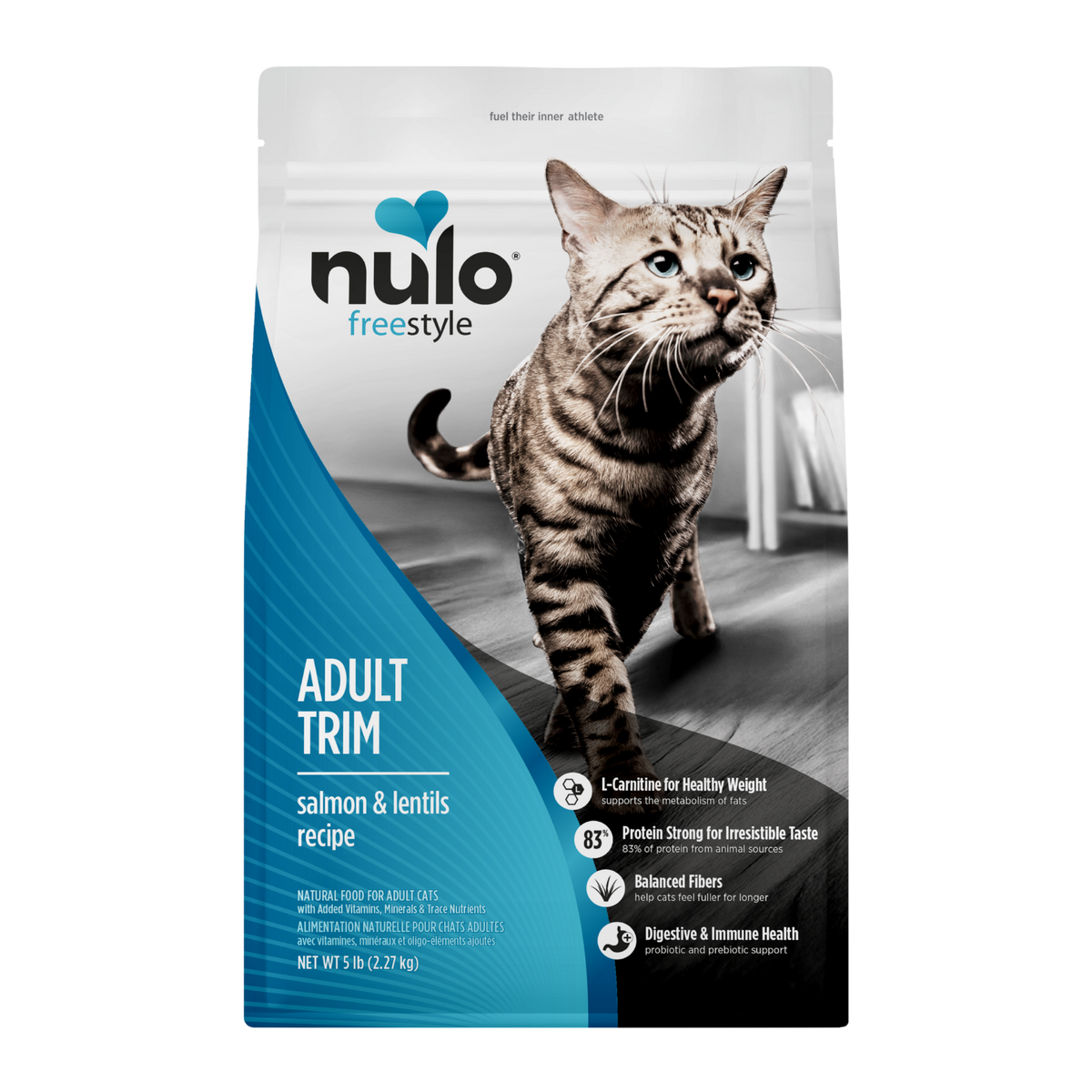 Nulo Freestyle High-Protein Kibble Trim Salmon & Lentils Recipe Dry Cat Food 5 lb