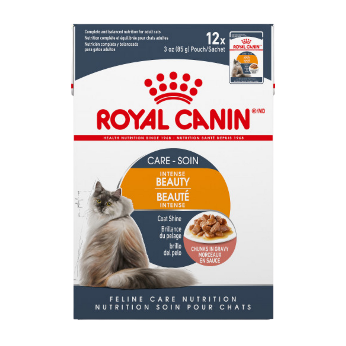 ROYAL CANIN Feline Care Nutrition Intense Beauty Chunks in Gravy Pouch Cat Food
