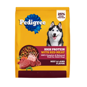 Pedigree High Protein Beef & Lamb Flavor Adult Dry Dog Food 40 lb