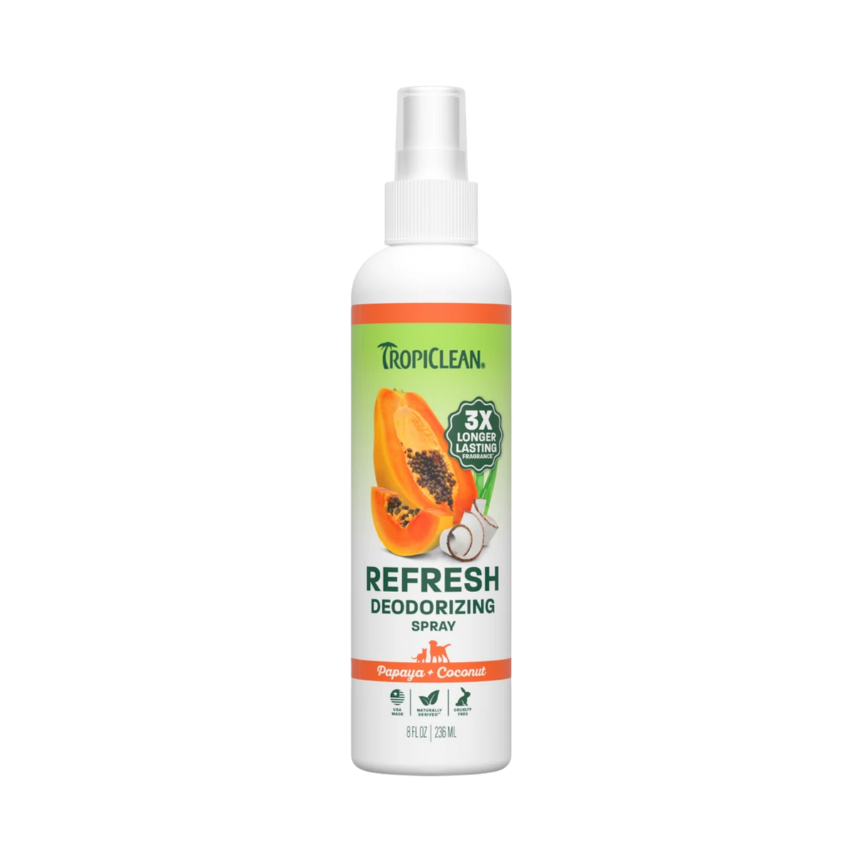 Tropiclean Papaya Mist Deodorizing Cologne Spray For Pets 8 oz