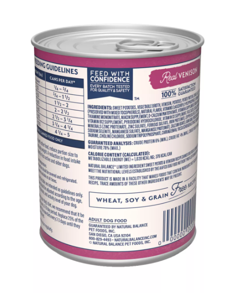 Natural Balance LID Reserve Sweet Potato & Venison Wet Dog Food