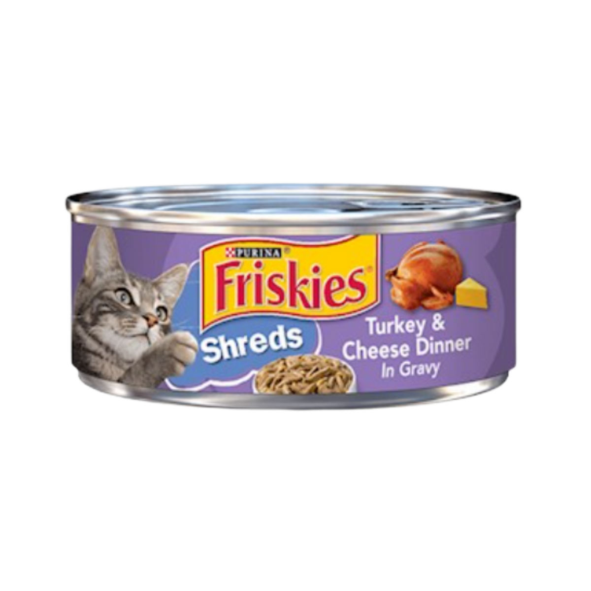 Friskies Savory Shreds Turkey & Cheese Dinner in Gravy Canned Cat Food
