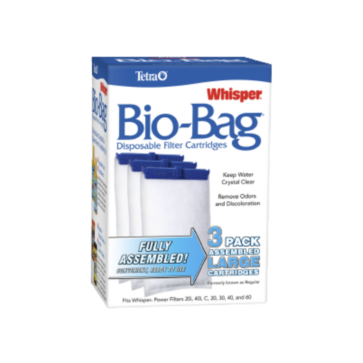 Tetra Whisper Bio-Bag Disposable Filter Cartridge, Large Size 3 pk