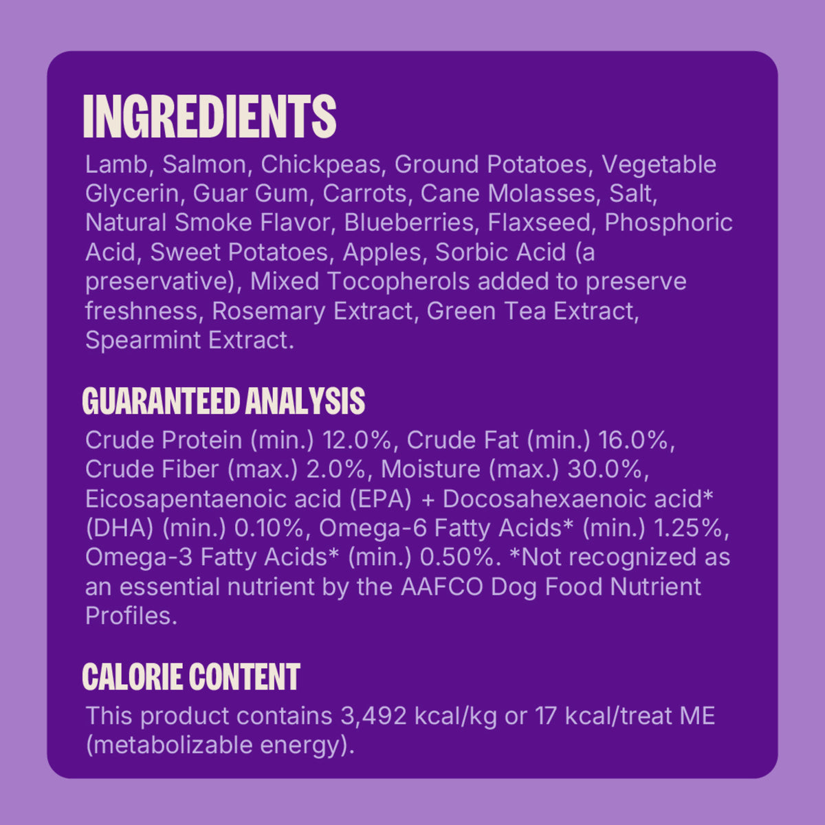 Wellness Soft Puppy Bites Lamb & Salmon Recipe Grain-Free Dog Treats 3 oz