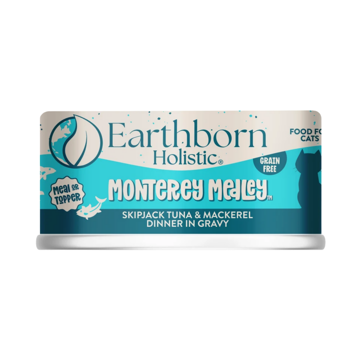 Earthborn Holistic Monterey Medley Skipjack Tuna & Grilled Mackerel Grain-Free Natural Canned Cat & Kitten Food