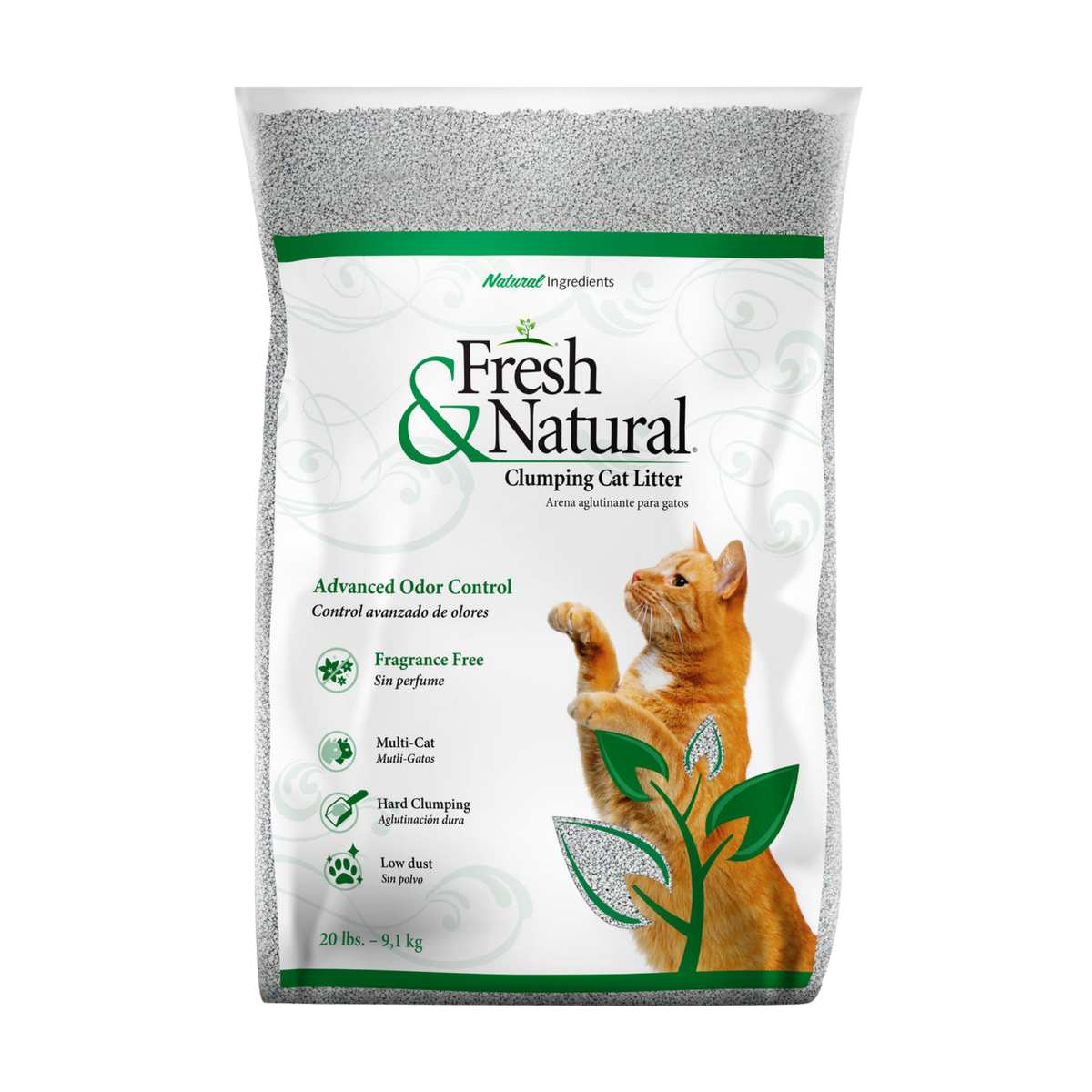 Fresh & Natural Unscented Clumping Cat Litter