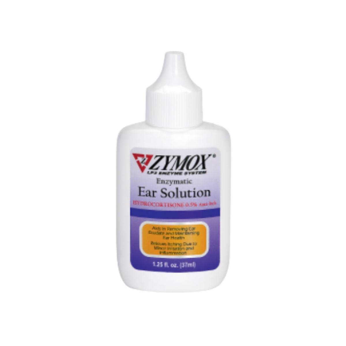 Zymox Enzymatic Ear Solution With 0.5% Hydrocortisone for Dogs & Cats 1.25 oz