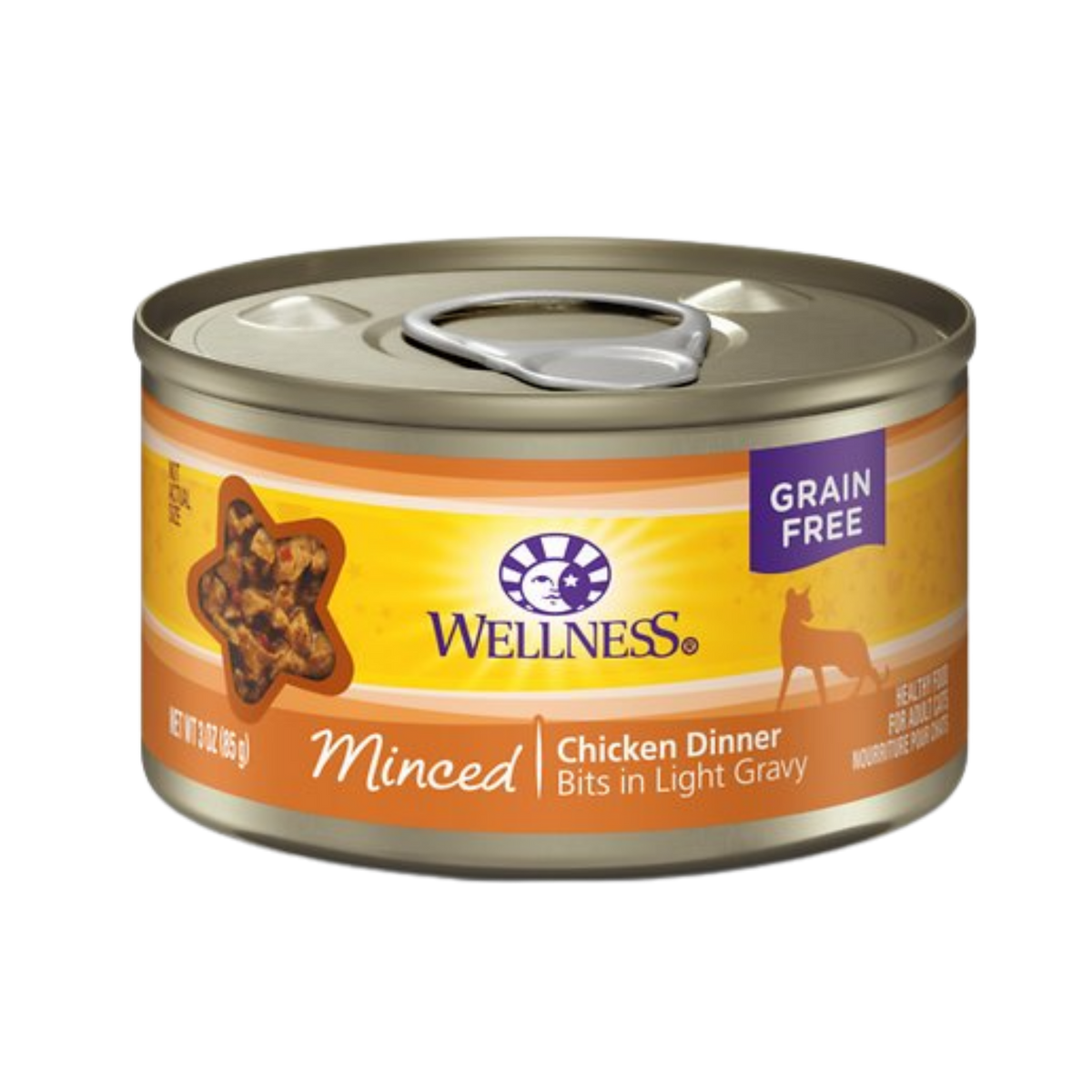 WELLNESS Minced Chicken Dinner In Light Gravy Grain-Free Canned Cat Food