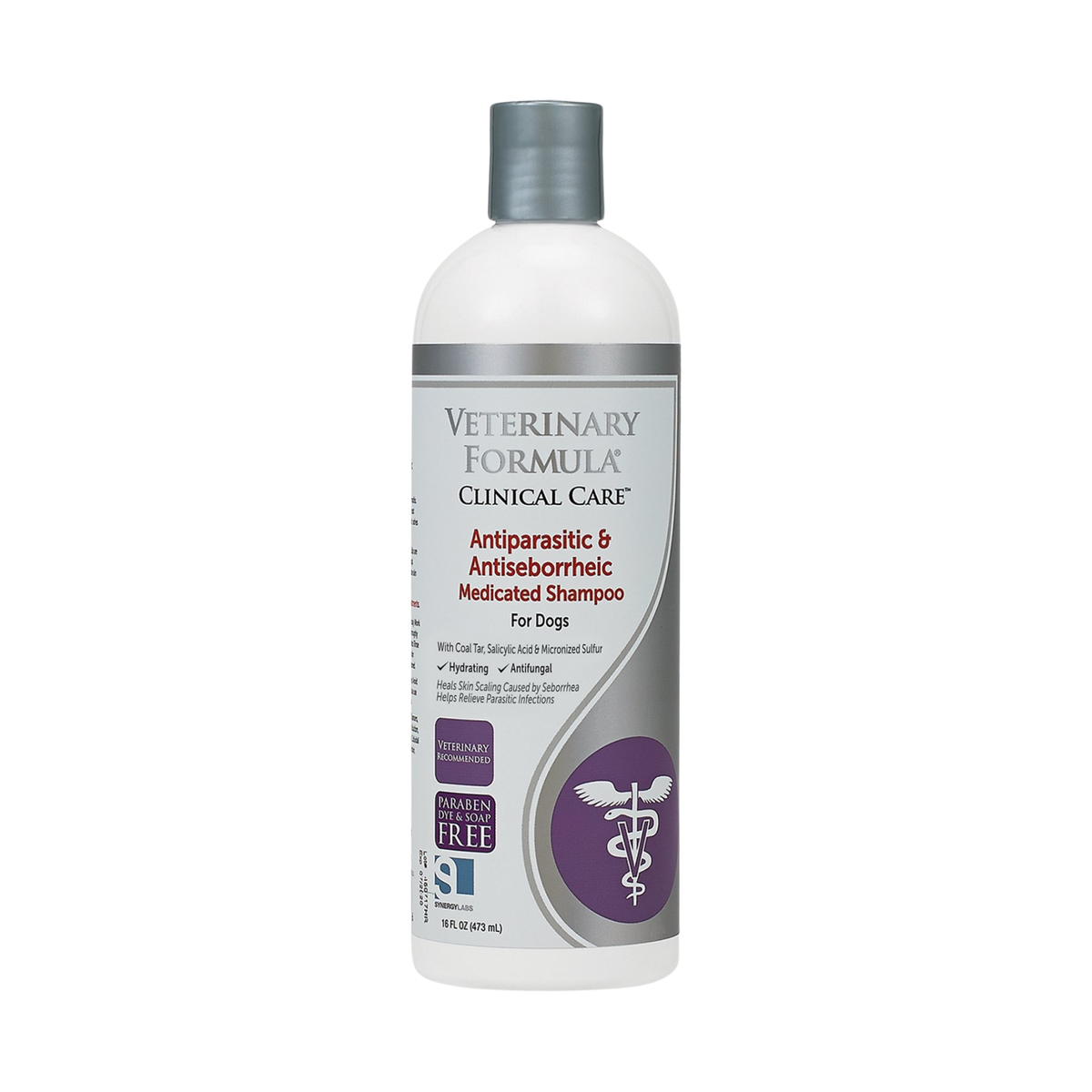 Synergy Veterinary Formula Antiparasitic and Antiseborrheic Dog Shampoo 16 oz