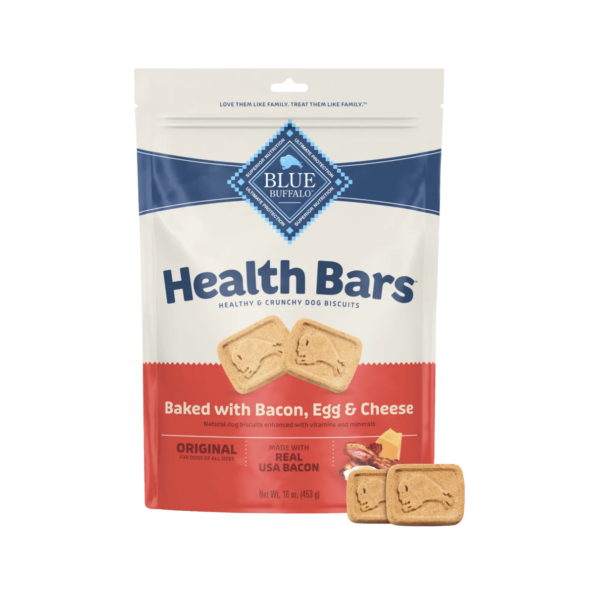 Blue Buffalo Health Bars With Bacon, Egg & Cheese For Dogs 16 oz