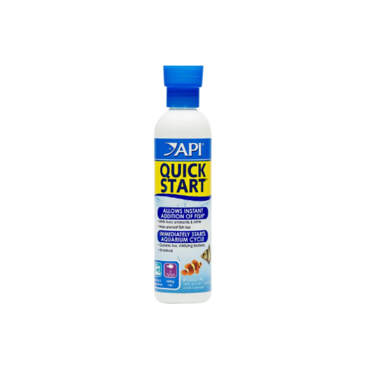 Api Quick Start Freshwater & Saltwater Aquarium Water Treatment 8 oz