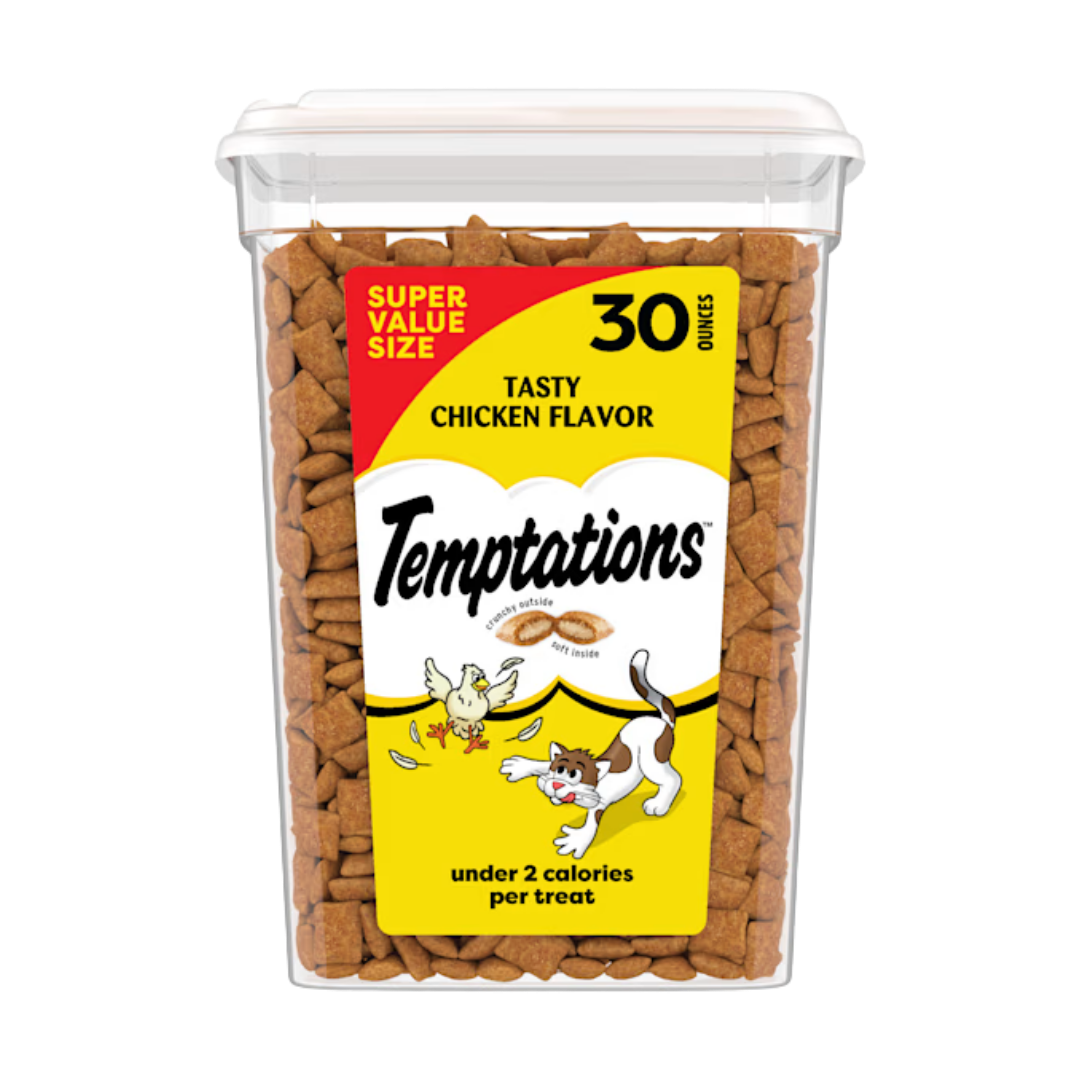 Whiskas Temptations Classic Crunchy and Soft Cat Treats Tasty Chicken Flavor