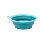 Petrageous Designs Collapsible Travel Pet Bowl, Aqua 1 cup