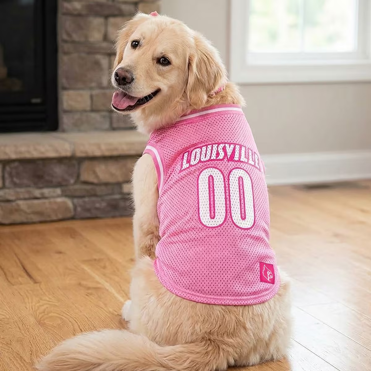 Pets First Louisville Pink Basketball Mesh Pet Jersey