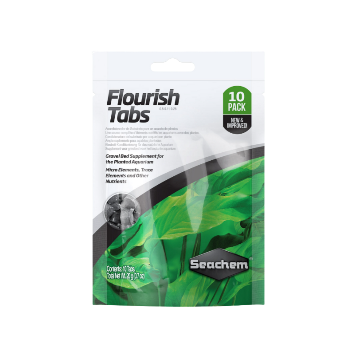 Seachem Flourish Tabs Gravel Bed Supplement for the Planted Aquarium 10 ct
