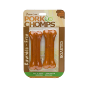Scott Pet Pork Chomps Roasted Pressed Porkskin Rawhide-Free Bones 2 ct