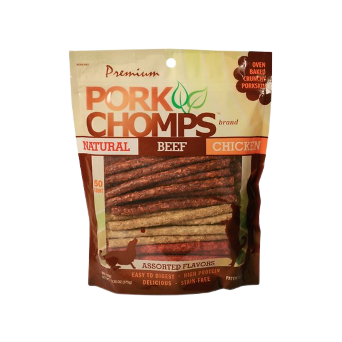 Scott Pet Pork Chomps Assorted Flavors Munchy Sticks 50 ct