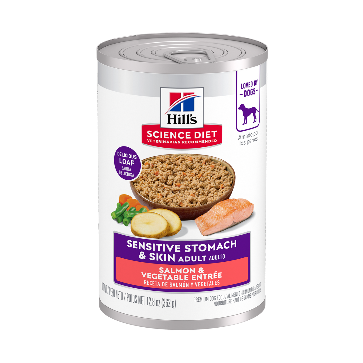 Hill's Science Diet Adult Sensitive Stomach & Skin Salmon & Vegetable Entree Canned Dog Food