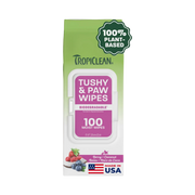 Tropiclean Deep Cleaning Berry & Coconut Dirt & Odor Remover Dog & Cat Wipes 100 ct
