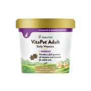 Naturvet Vitapet Adult Daily Vitamins Plus Omegas Cat Soft Chews Supplement 60 ct