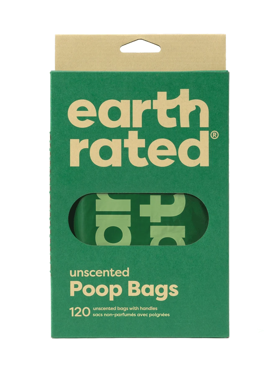 Earth Rated Unscented Handle-Tie Dog Waste Bags 120 pk