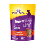 Wellness Rewarding Life Turkey & Duck Recipe Dog Training Treats 6 oz