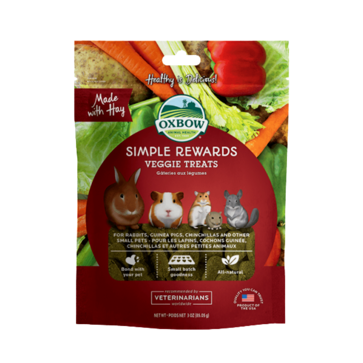 Oxbow Simple Rewards Veggie Treats for Small Animals 3 oz