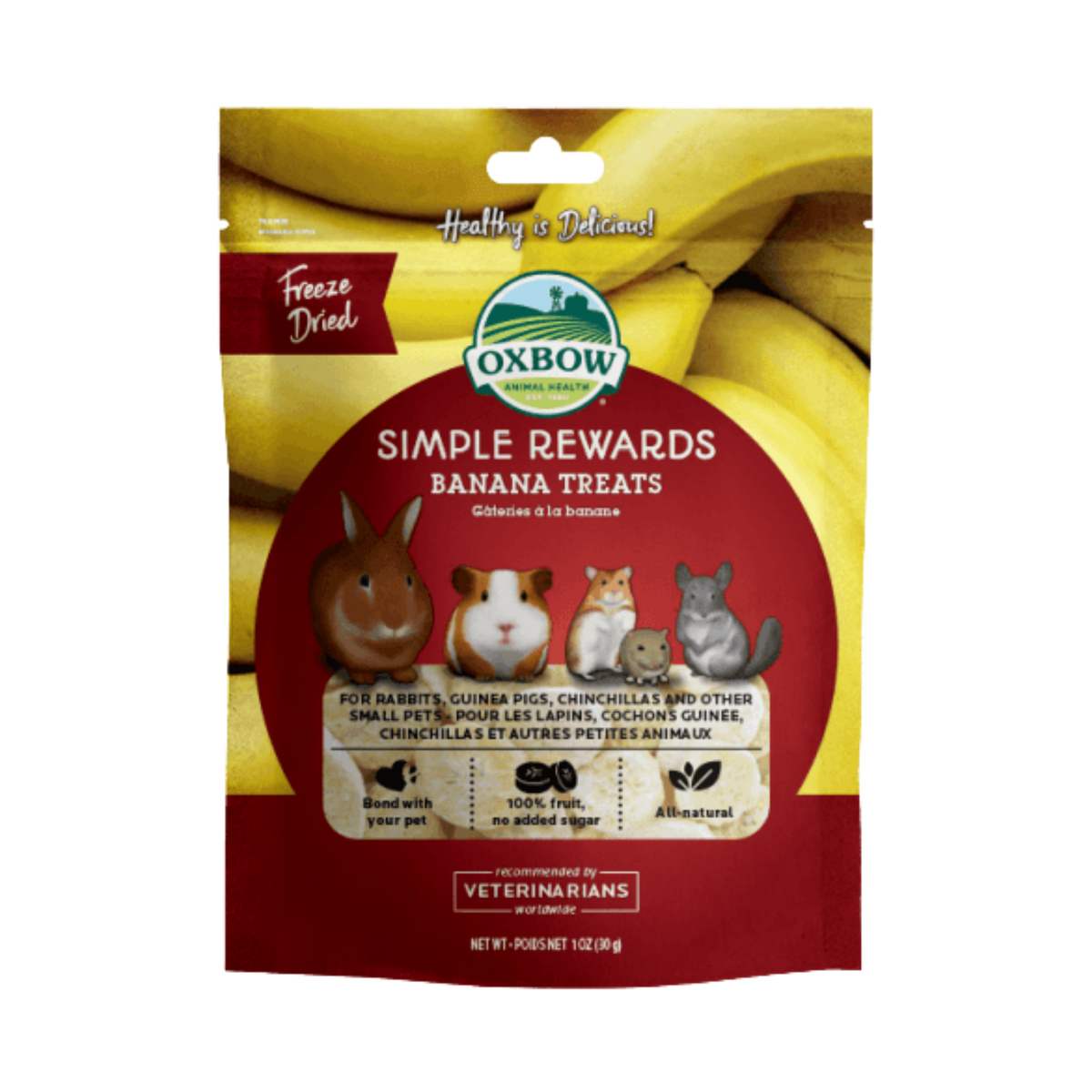 Oxbow Simple Rewards Banana Treats for Small Animals 1 oz