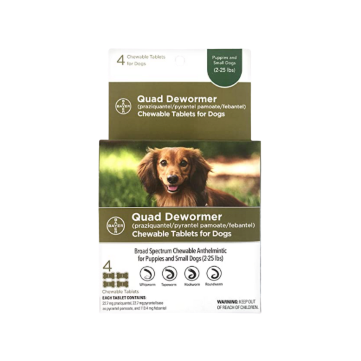 Elanco Small Dog Quad Dewormer 4 ct