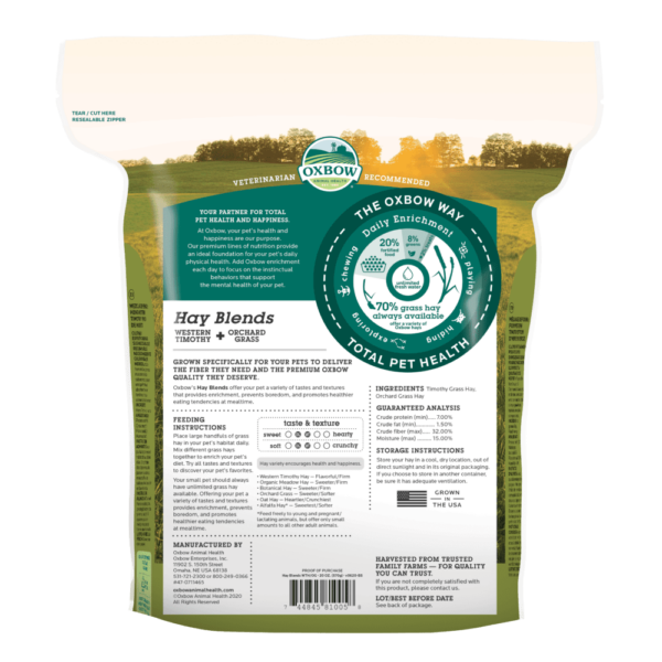 Oxbow Animal Health Hay Blends Western Timothy & Orchard Grass