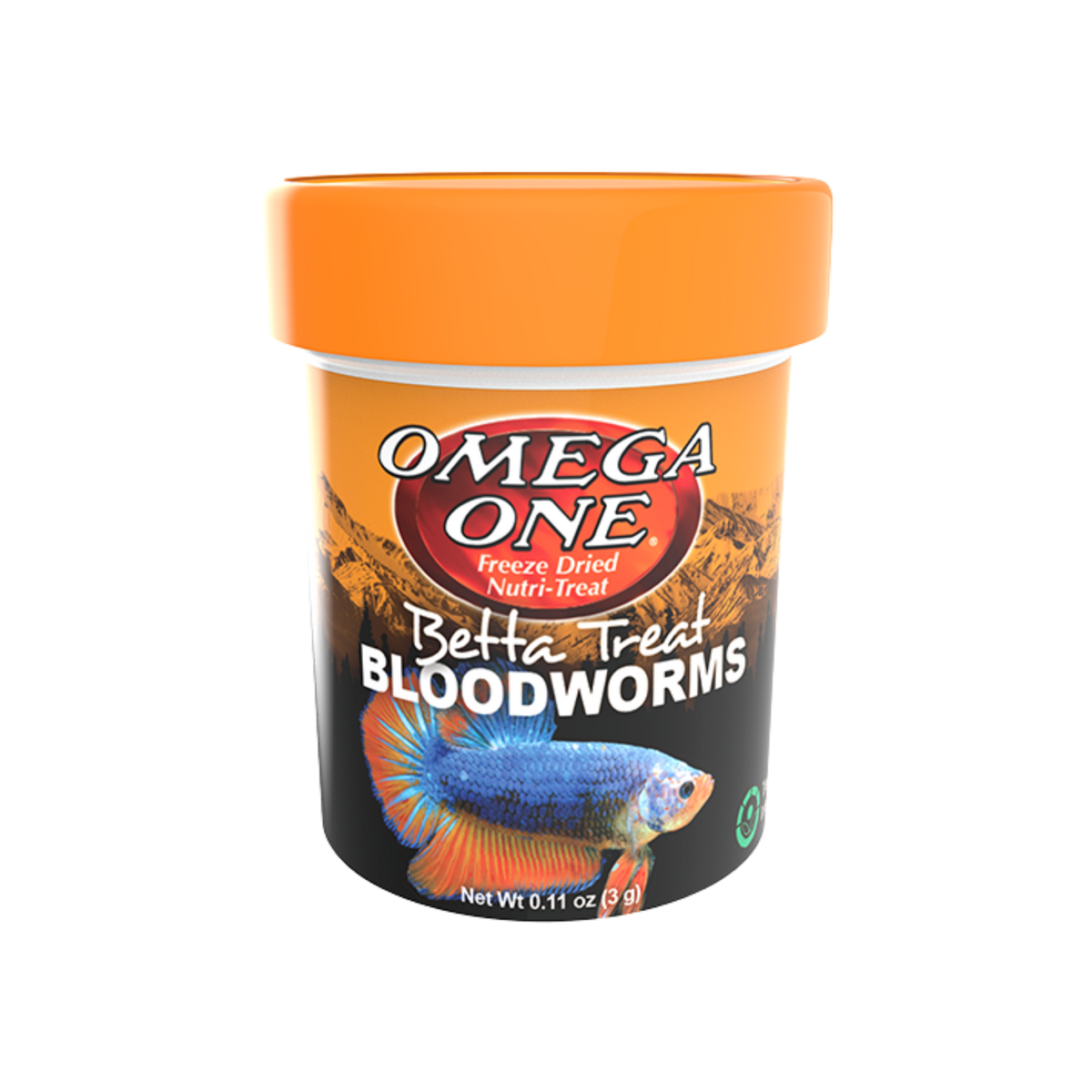 Omega One Freeze-Dried Bloodworms Betta Treat .11 oz
