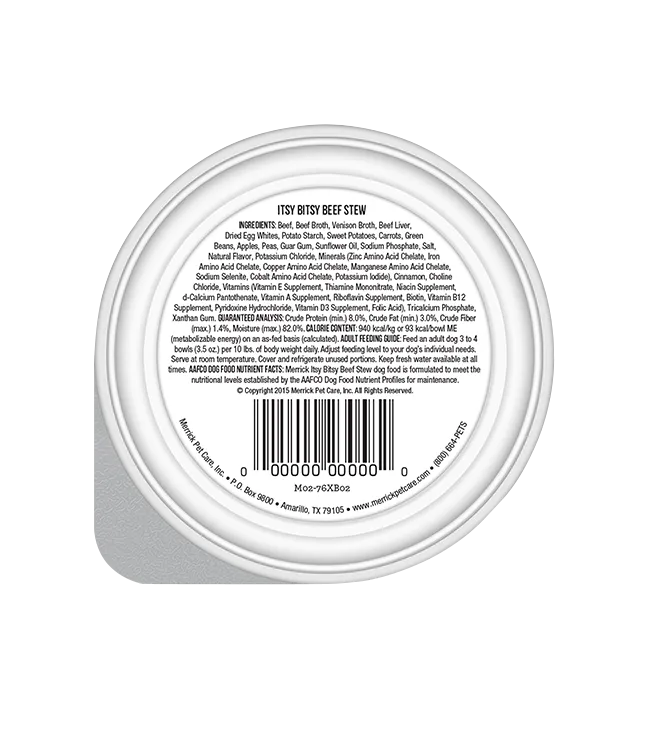 Merrick Lil' Plates Itsy Bitsy Beef Stew Grain-Free Wet Dog Food