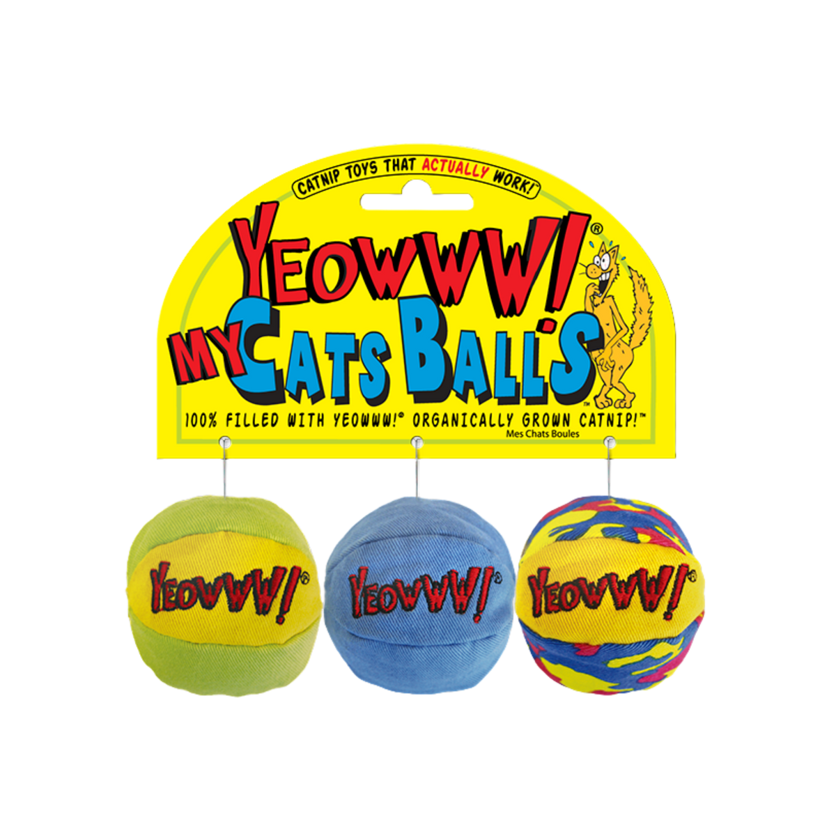 Yeowww My Cats Balls Cat Toy 3 pk