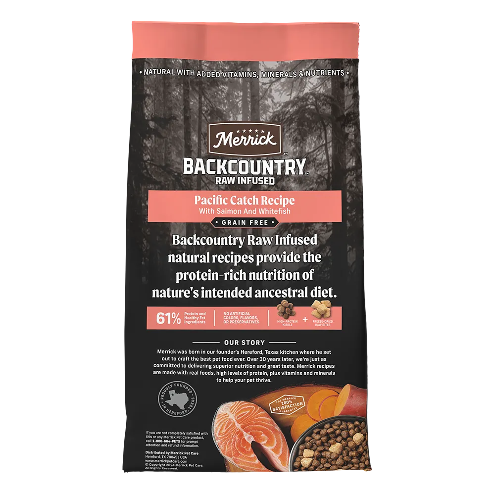 Merrick BackCountry Raw Infused Pacific Catch Recipe Grain-Free Dry Dog Food 20 lb