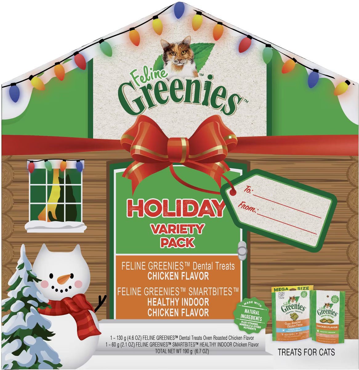 Greenies Holiday Gift Pack Cat Dental Treats 2 ct