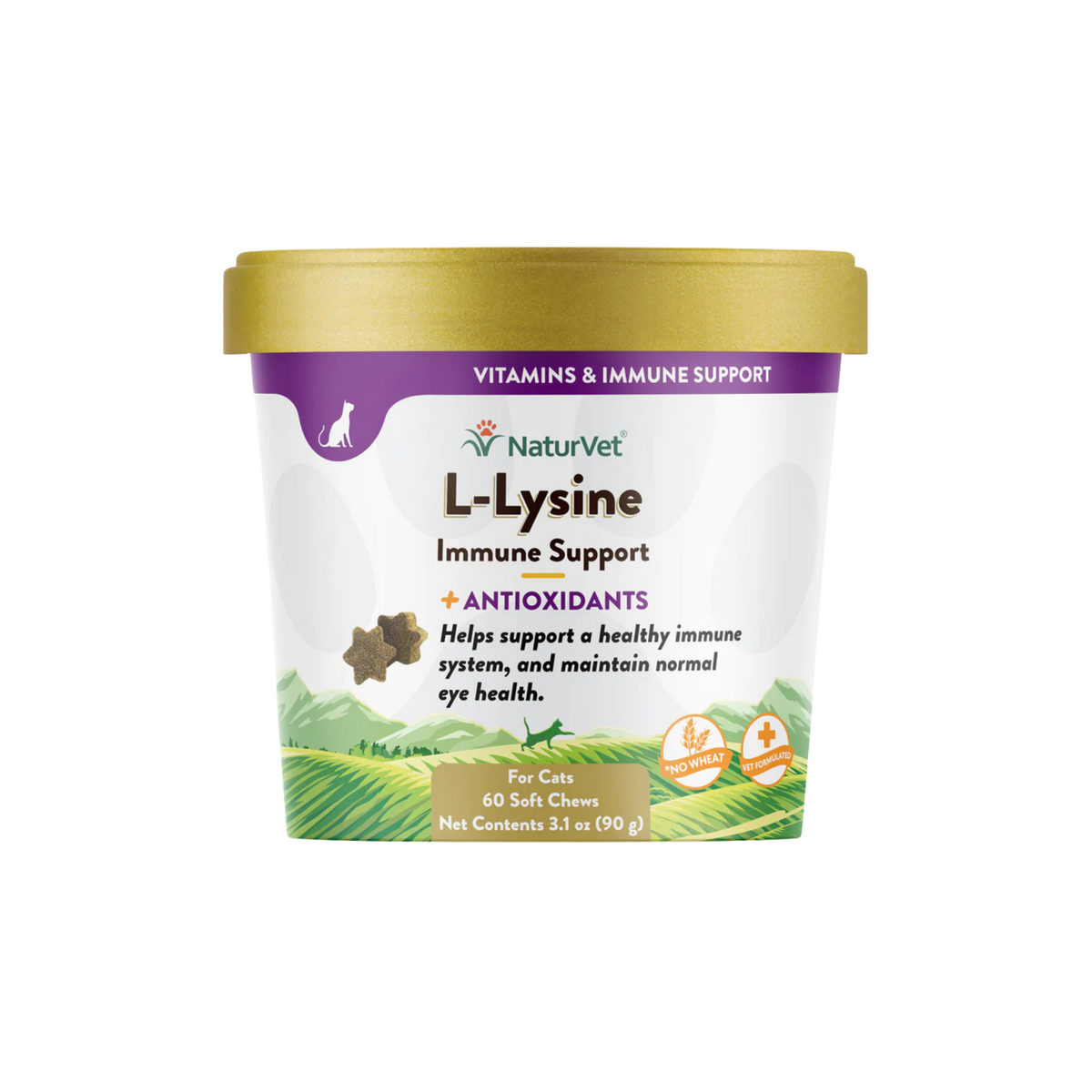 Naturvet L-Lysine Immune Support Plus Antioxidants Cat Soft Chews 60 ct