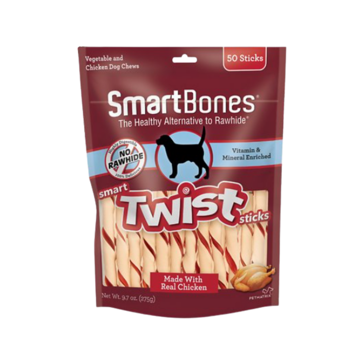 Smartbones Smart Twists Chicken Rawhide-Free Dog Chews 50 pk