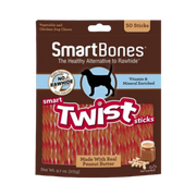 Smartbones Smart Twists Peanut Butter Rawhide-Free Dog Chews 50 pk