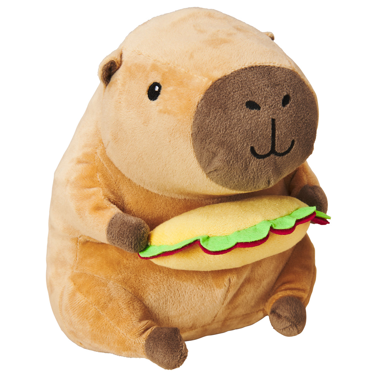 Spot Capybara with Taco Plush Dog Toy 8 in
