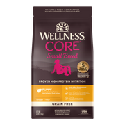 Wellness Core Small Breed Puppy Deboned Turkey, Turkey Meal, & Salmon Meal Recipe Grain-Free Dry Dog Food 4 lb